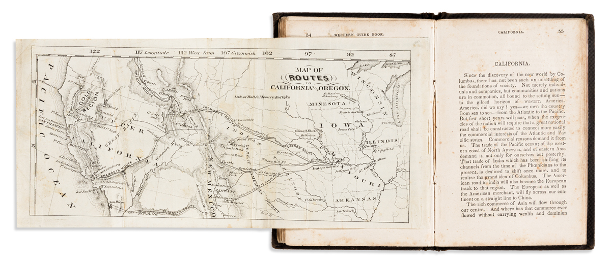 (CALIFORNIA -- GOLD RUSH.) Steele, Oliver G. Steeles Western Guide Book, and Emigrants Directory...